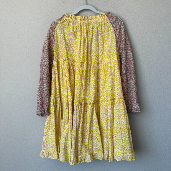 Charina Sarte Poppy Contrast Paisley Bohemian Mini Dress Size S - Picture 3 of 6